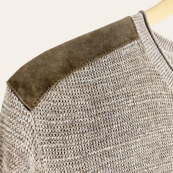 The Kooples Brown Cotton & Leather Sweater Size S - Picture 3 of 9